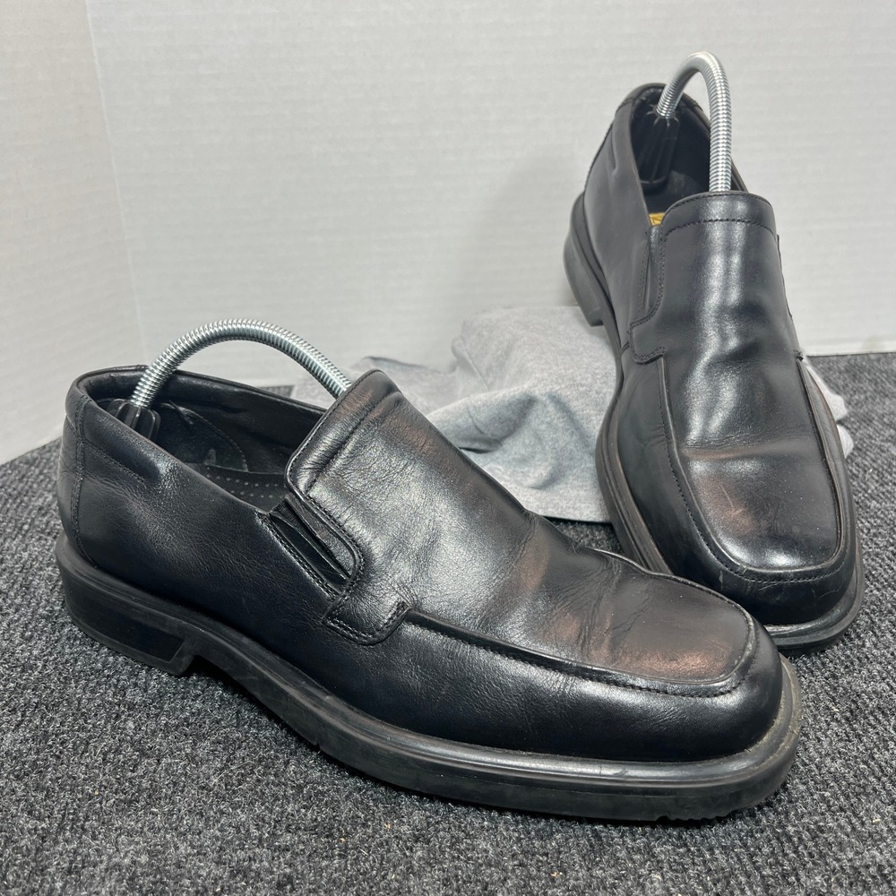 Nunn Bush NXXT Loafers Mens 11.5 M Black Leather Square Toe Slip On Work Office